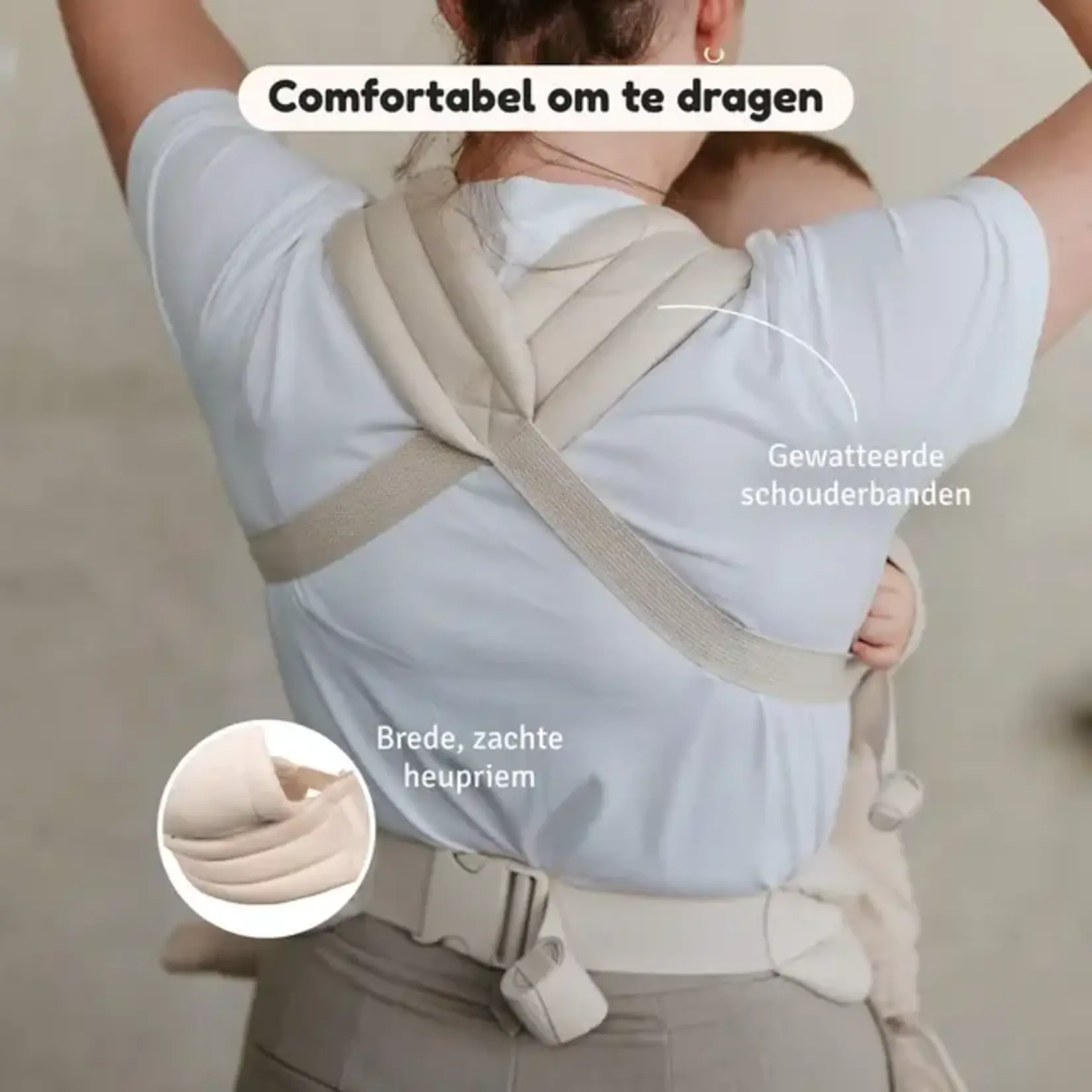 Aeromoov AeroMoov - Ergonomische Full Buckle draagzak - Chevron Cream