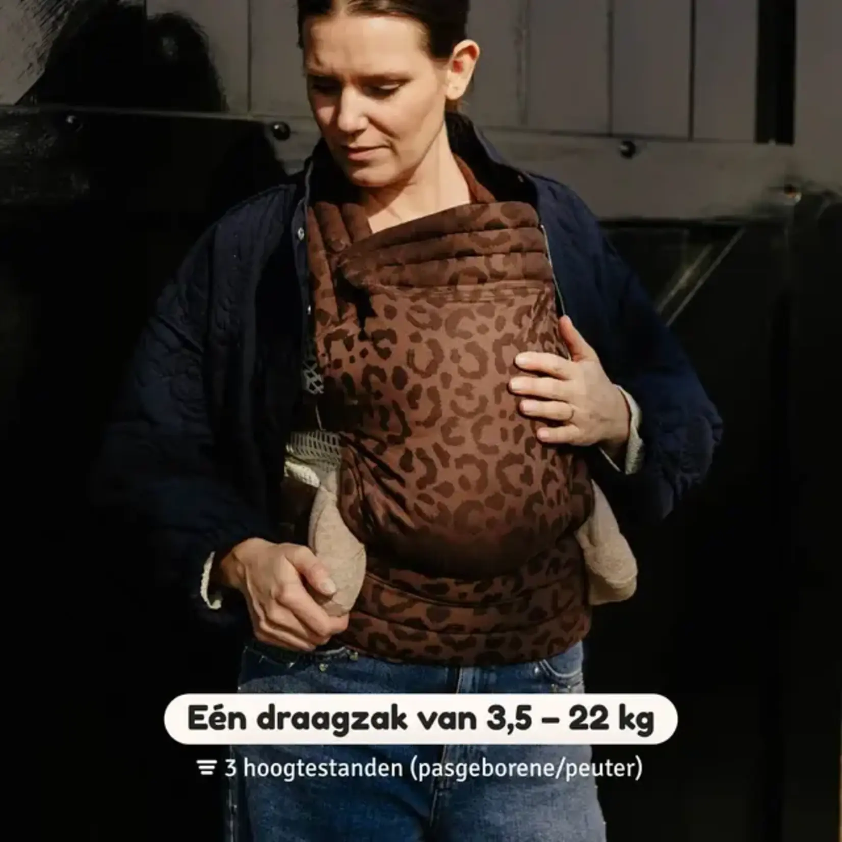 Aeromoov AeroMoov - Ergonomische Full Buckle draagzak - Leopard Brown