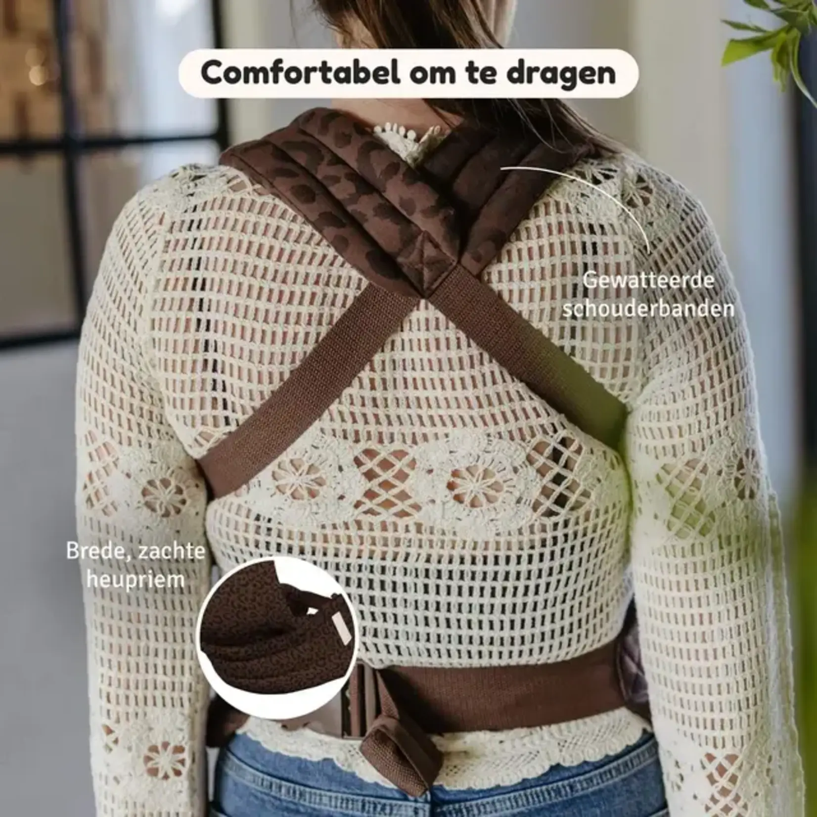 Aeromoov AeroMoov - Ergonomische Full Buckle draagzak - Leopard Brown