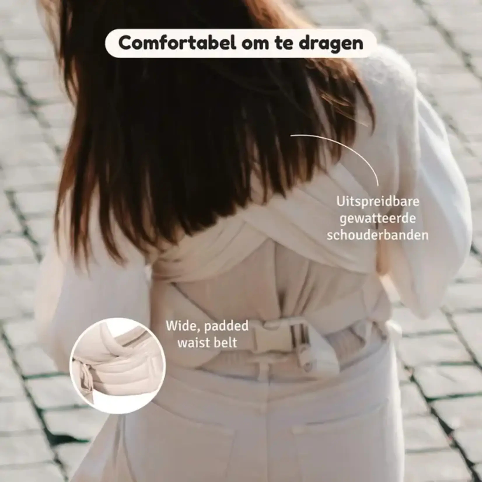Aeromoov AeroMoov - Ergonomische Half Buckle draagzak - Chevron Cream