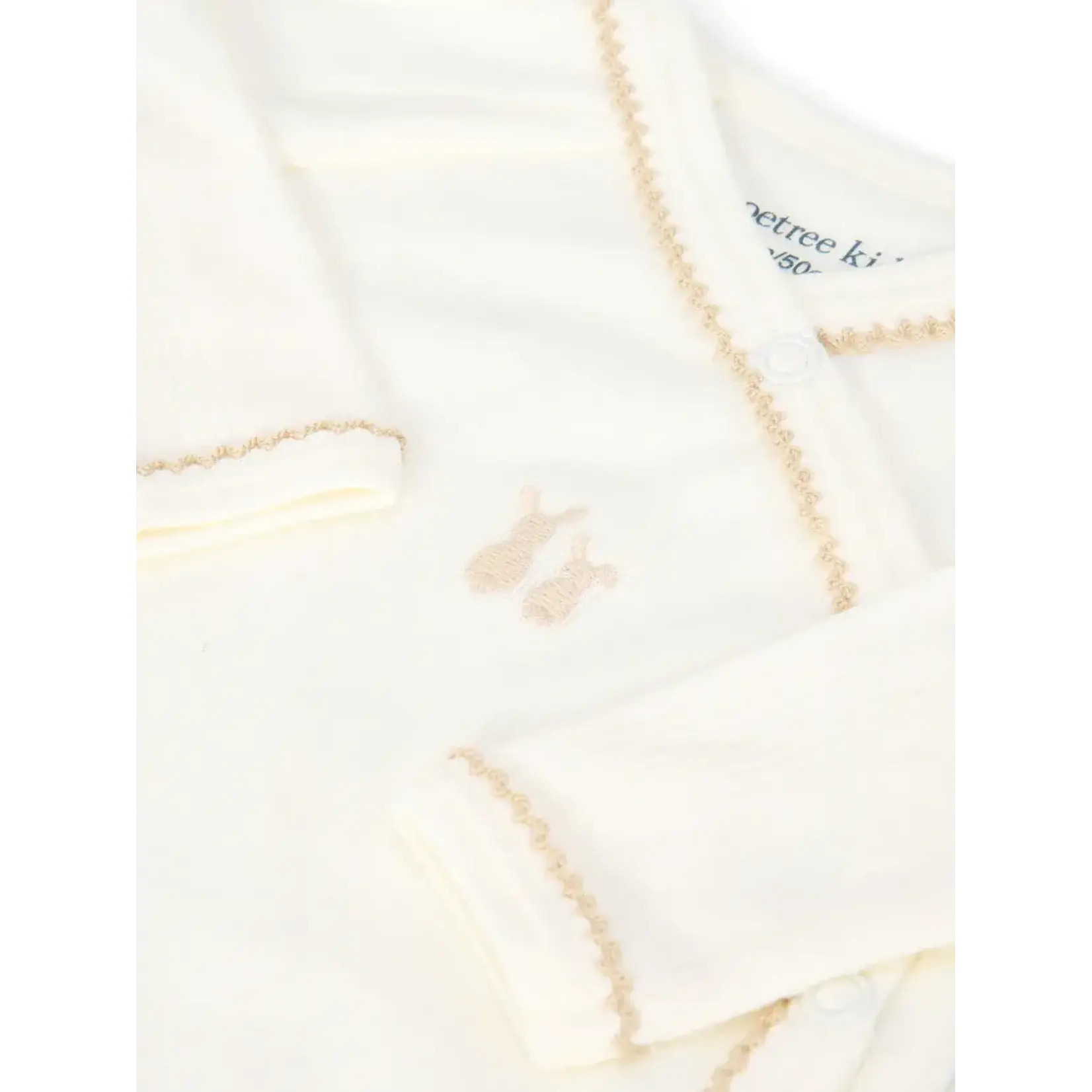 Poetree Kids Poetree Kids - Overslag Romper/Body Lange Mouwen Teddy - Crème