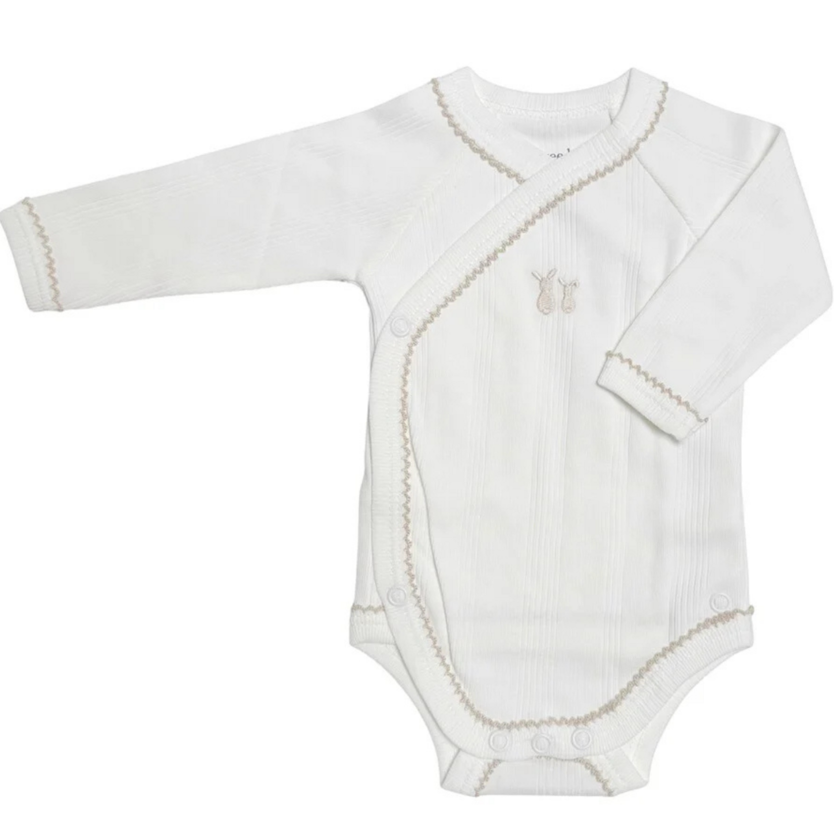 Poetree Kids Poetree Kids - Overslag Romper/Body Lange Mouwen Teddy - Crème