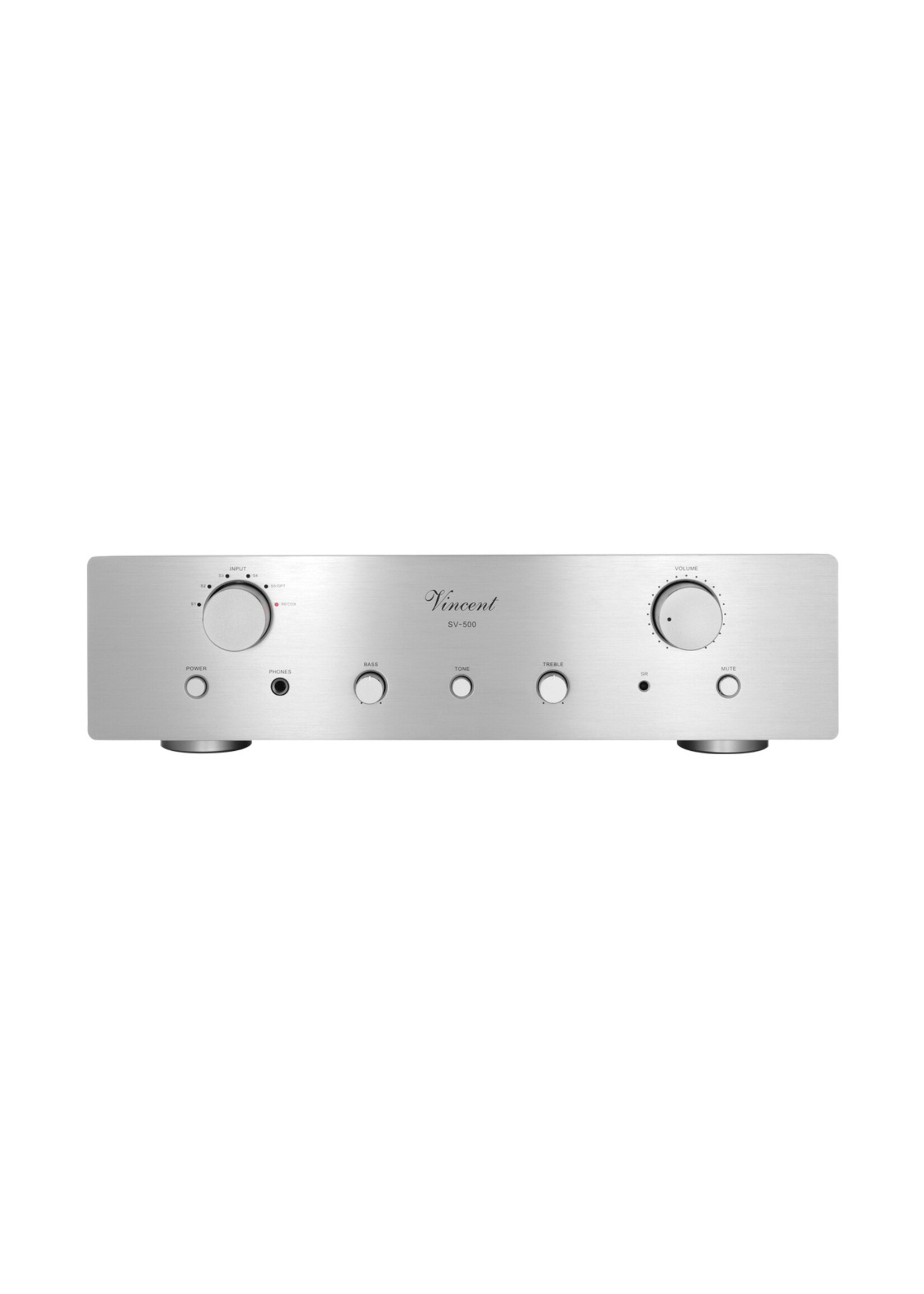 Geintegreerde stereo hybride versterker zilver