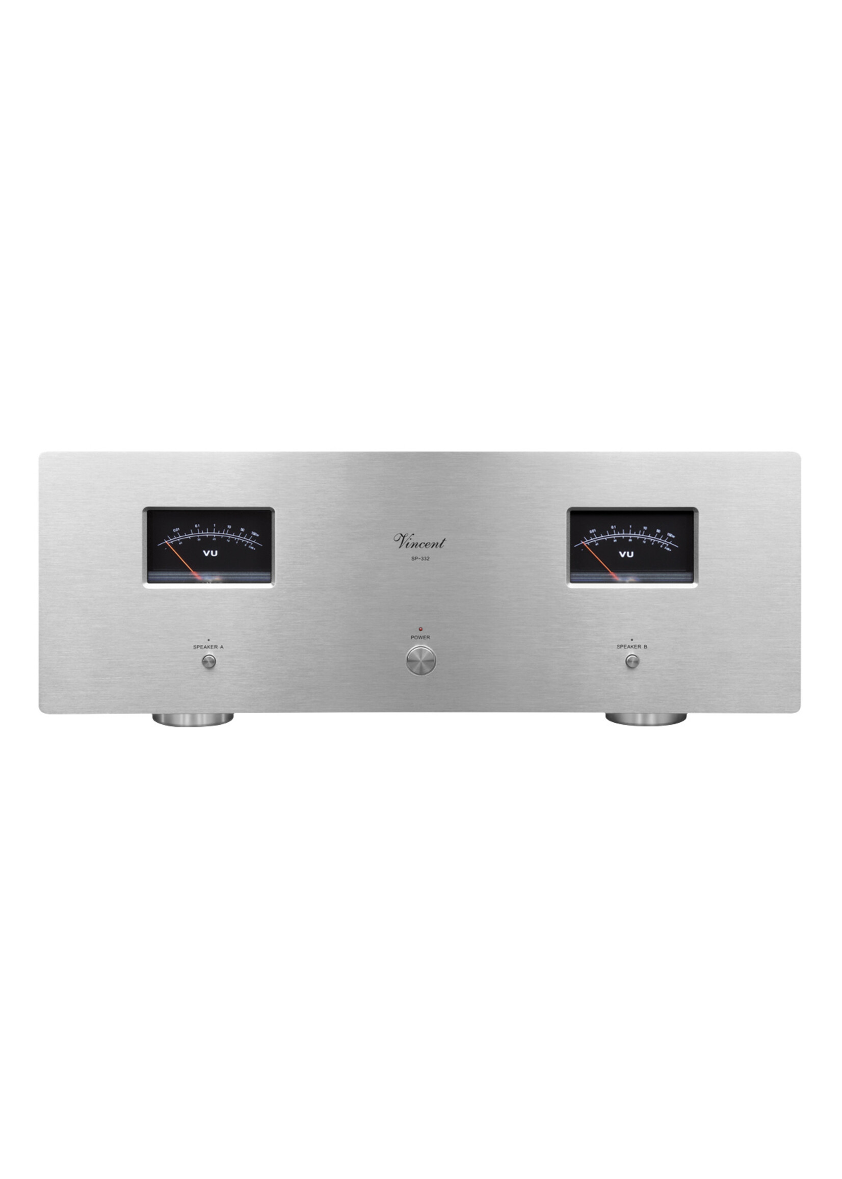 Class-A stereo hybride eindversterker zilver
