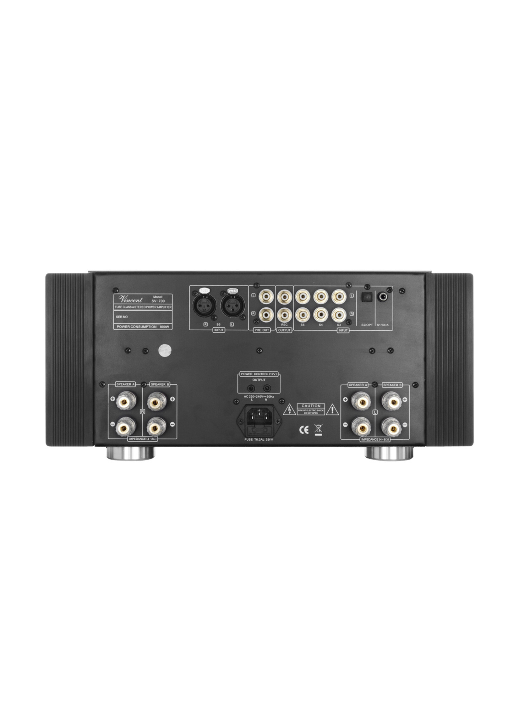 Class-A geïntegreerde stereo hybride versterker  zilver