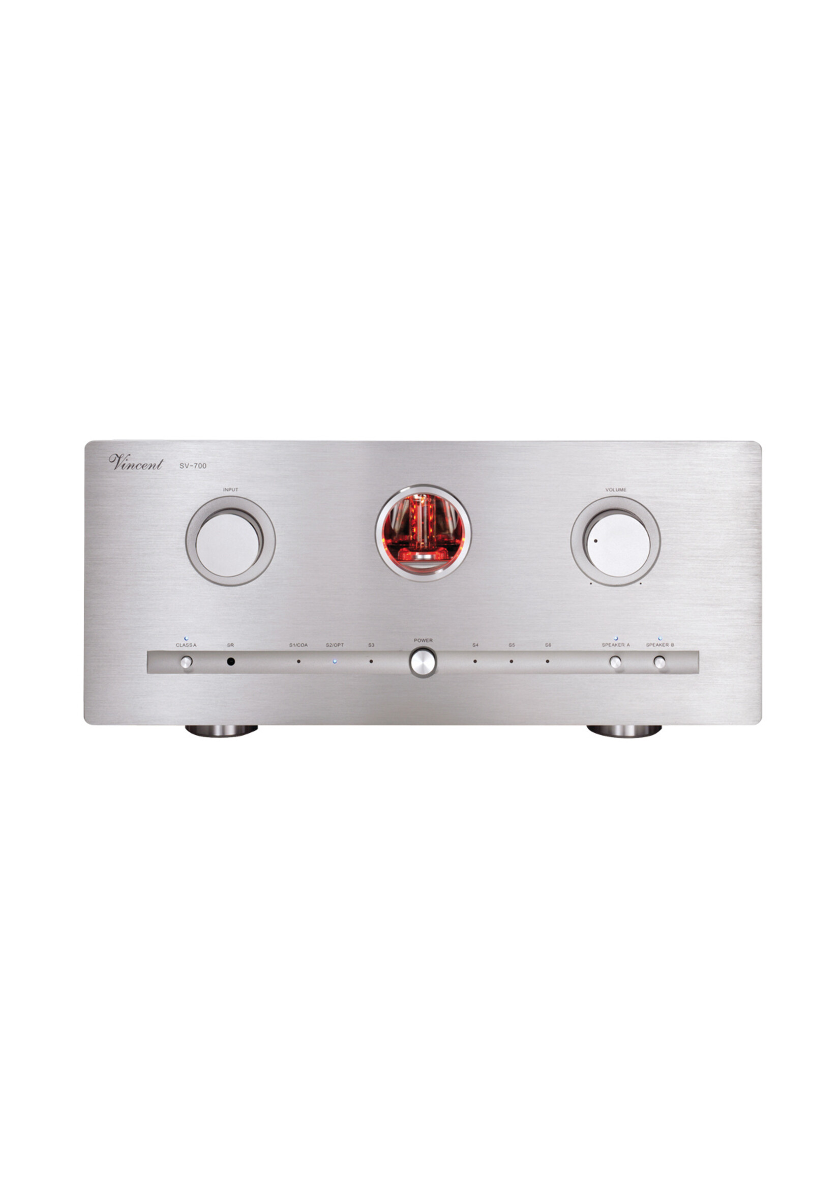 Class-A geïntegreerde stereo hybride versterker  zilver