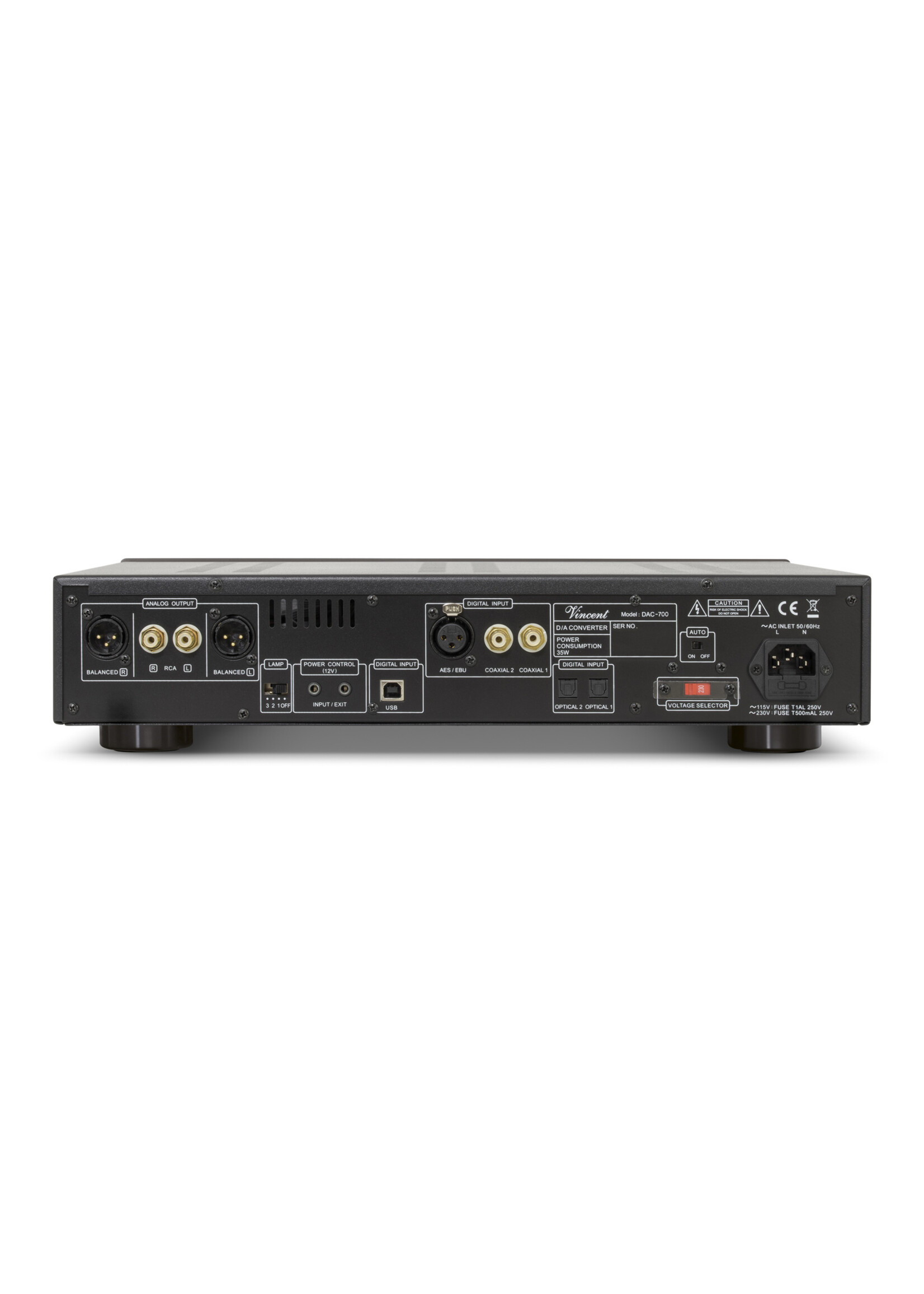 DAC 700 D/A converter zwart