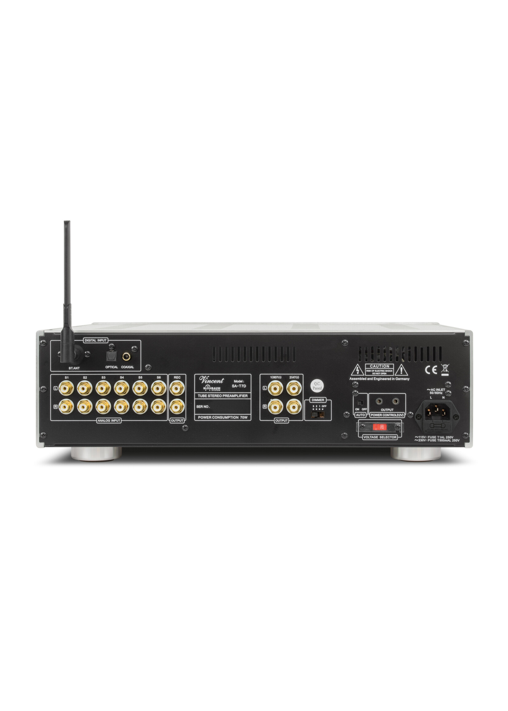SA-T7 Diamond stereo voorversterker zilver