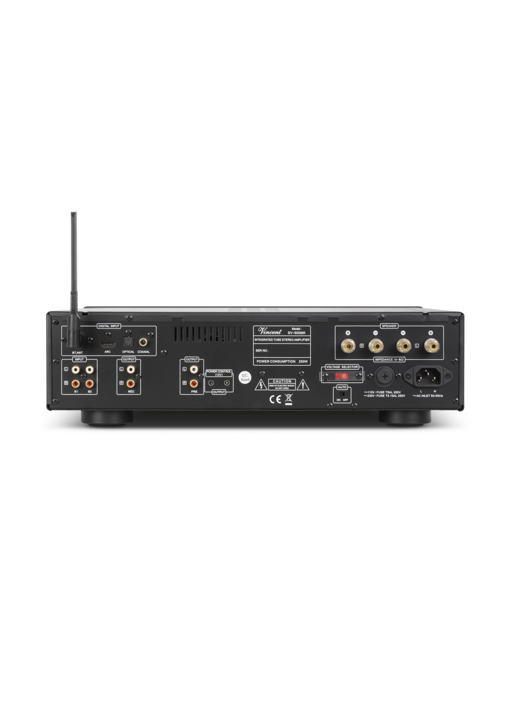 Geintegreerde stereo hybride versterker zwart