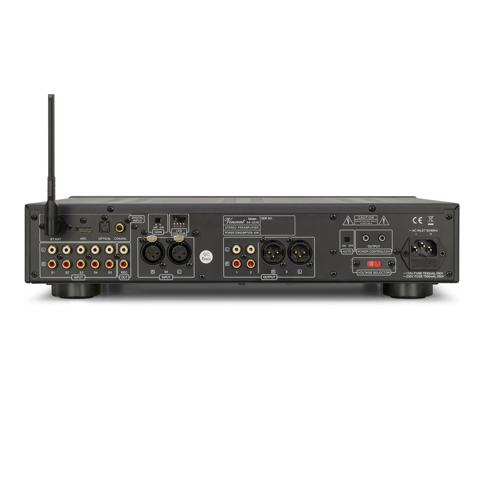 SA-32AE hybride voorversterker zwart