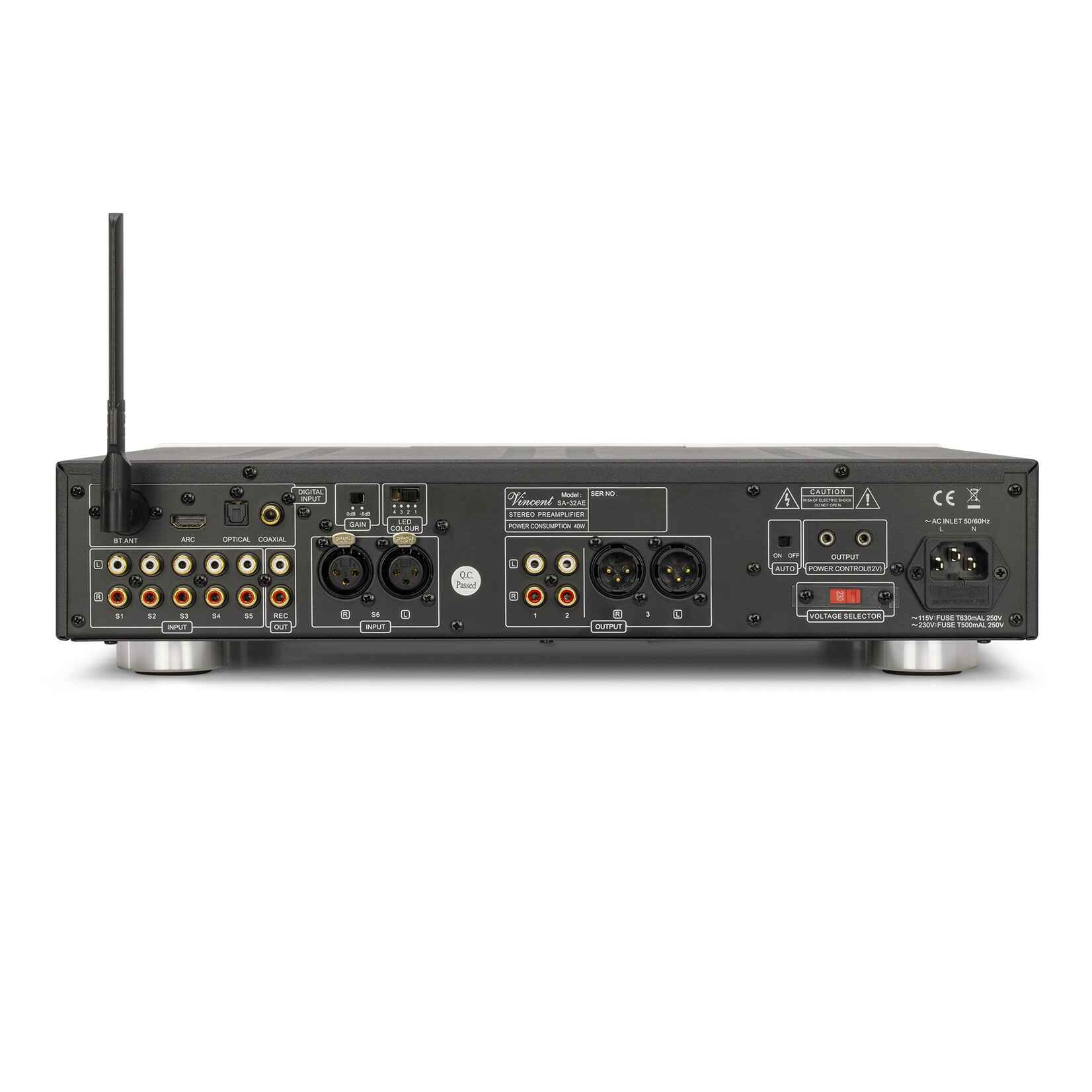 SA-32AE hybride voorversterker zilver