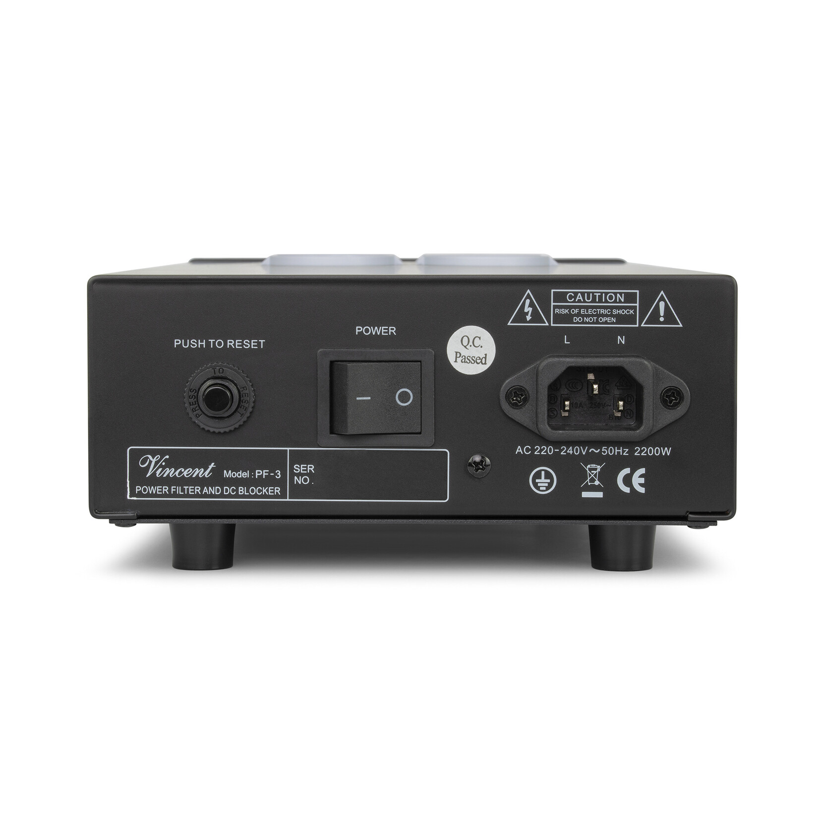 PF-3 EMI Netfilter met DC blocker zwart