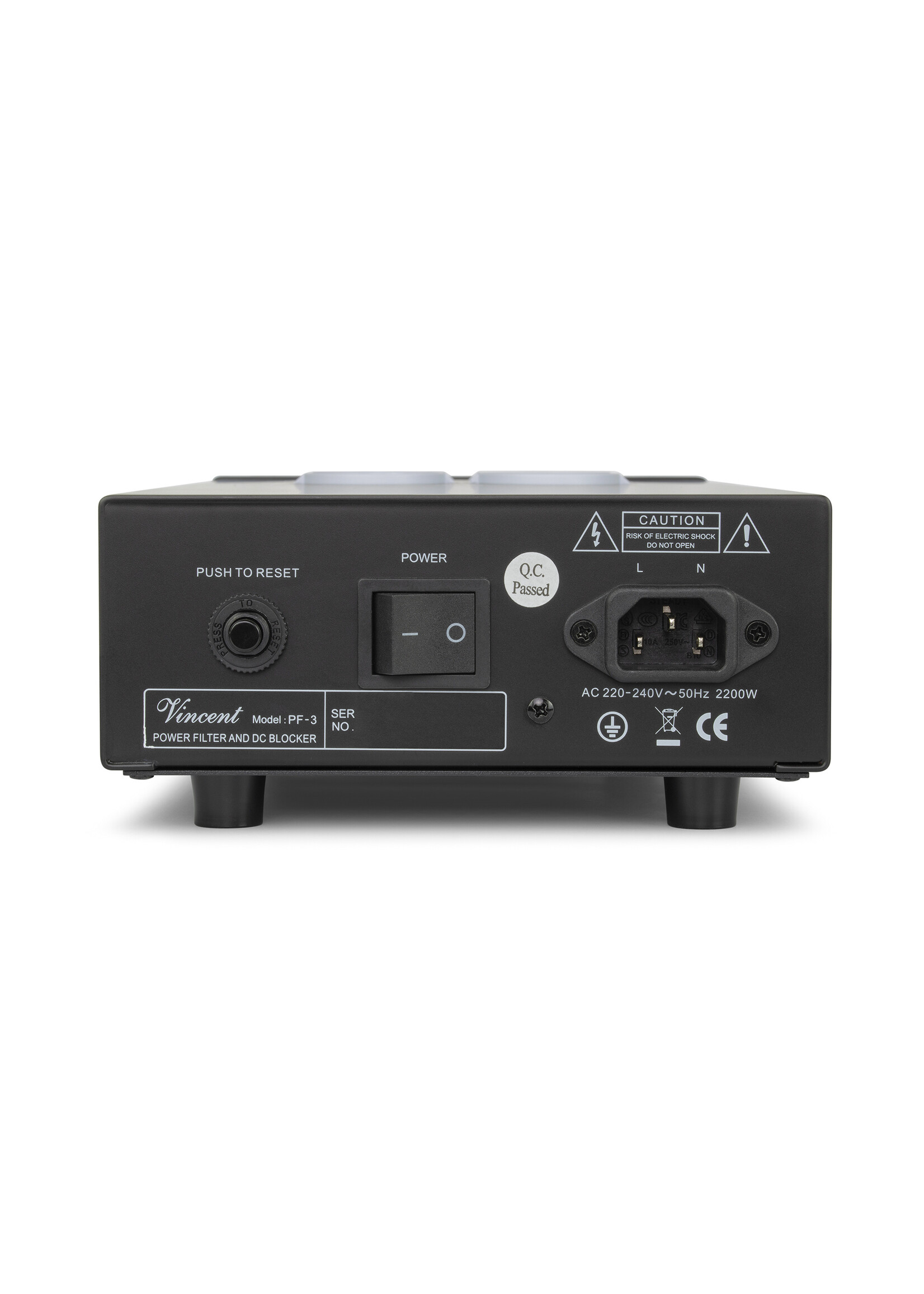 PF-3 EMI Netfilter met DC blocker zwart