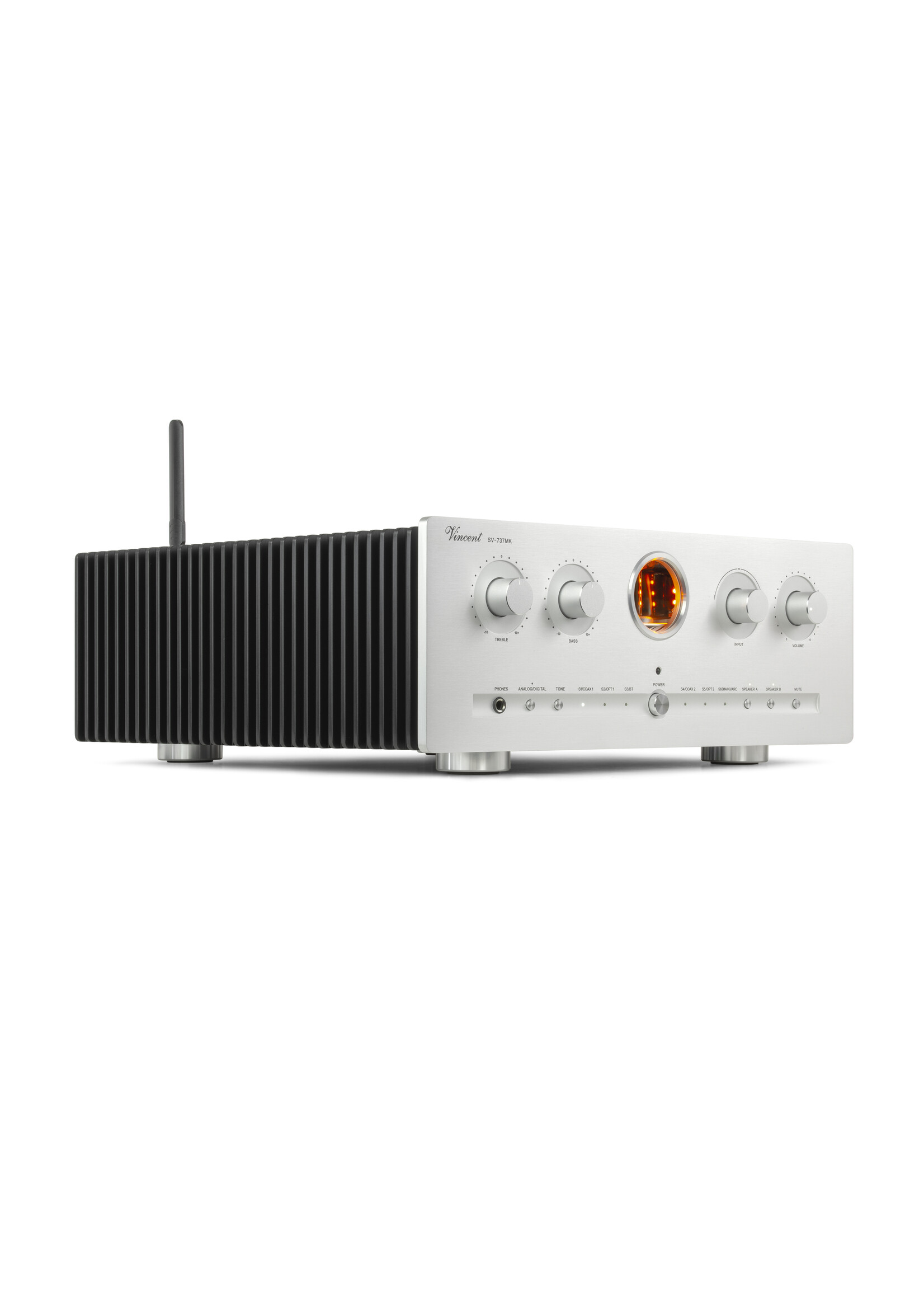 Class-A geïntegreerde stereo hybride versterker  zilver