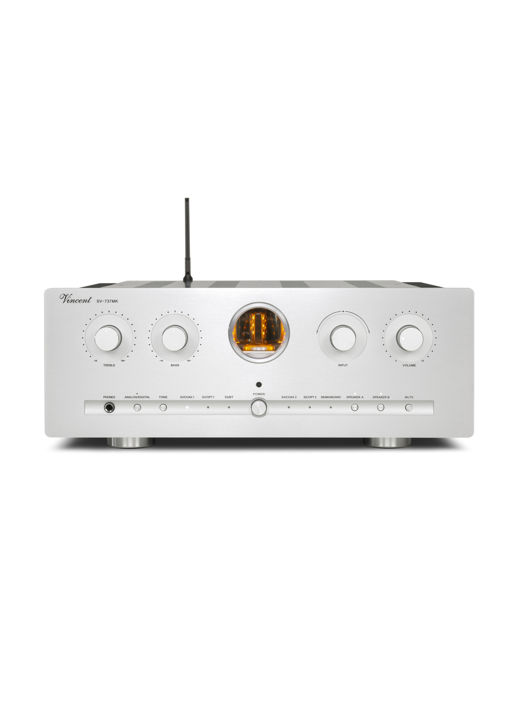 Class-A geïntegreerde stereo hybride versterker  zilver