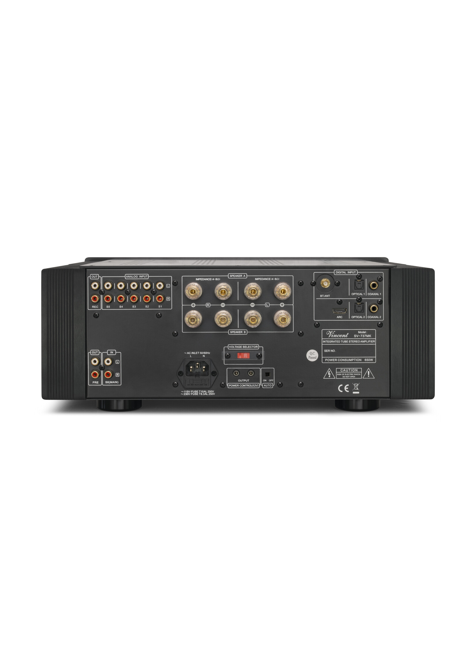 Class-A geïntegreerde stereo hybride versterker  zilver