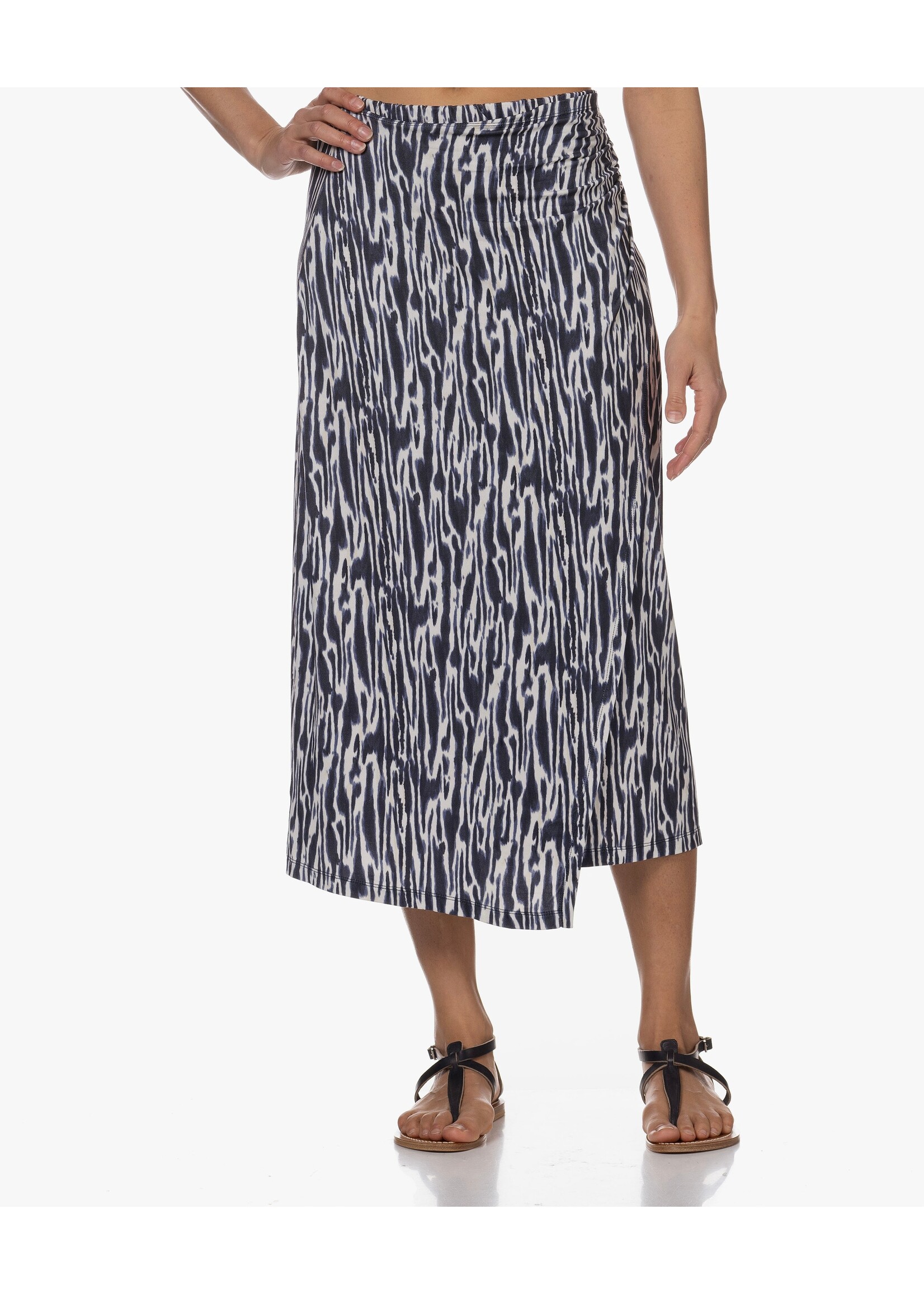 KYRA KYRA FALLON SKIRT WRAP ANIMAL PRINT JERSEY