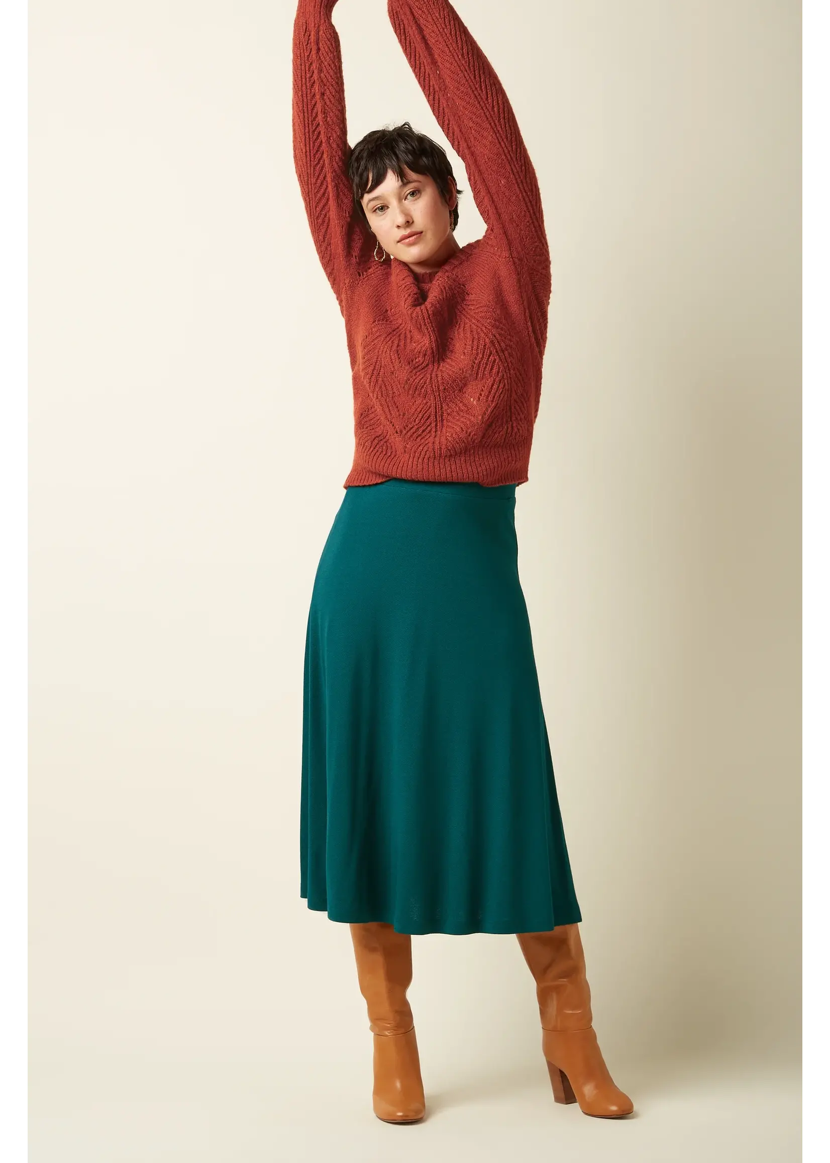 KING LOUIE KING LOUIE JUNO MIDI SKIRT MILANO CREPE 09030
