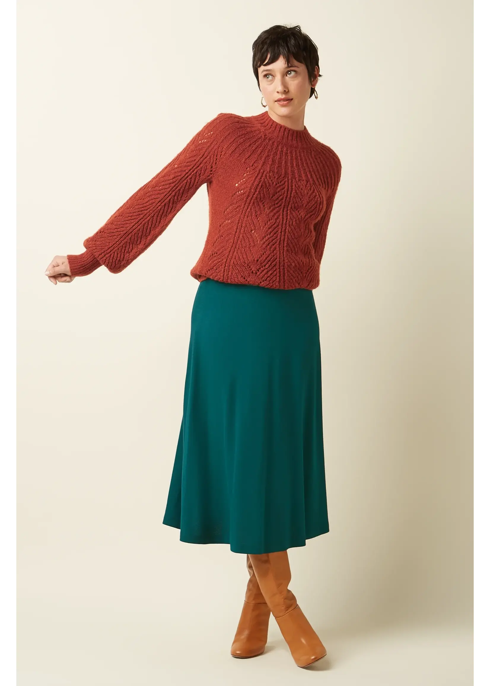 KING LOUIE KING LOUIE JUNO MIDI SKIRT MILANO CREPE 09030