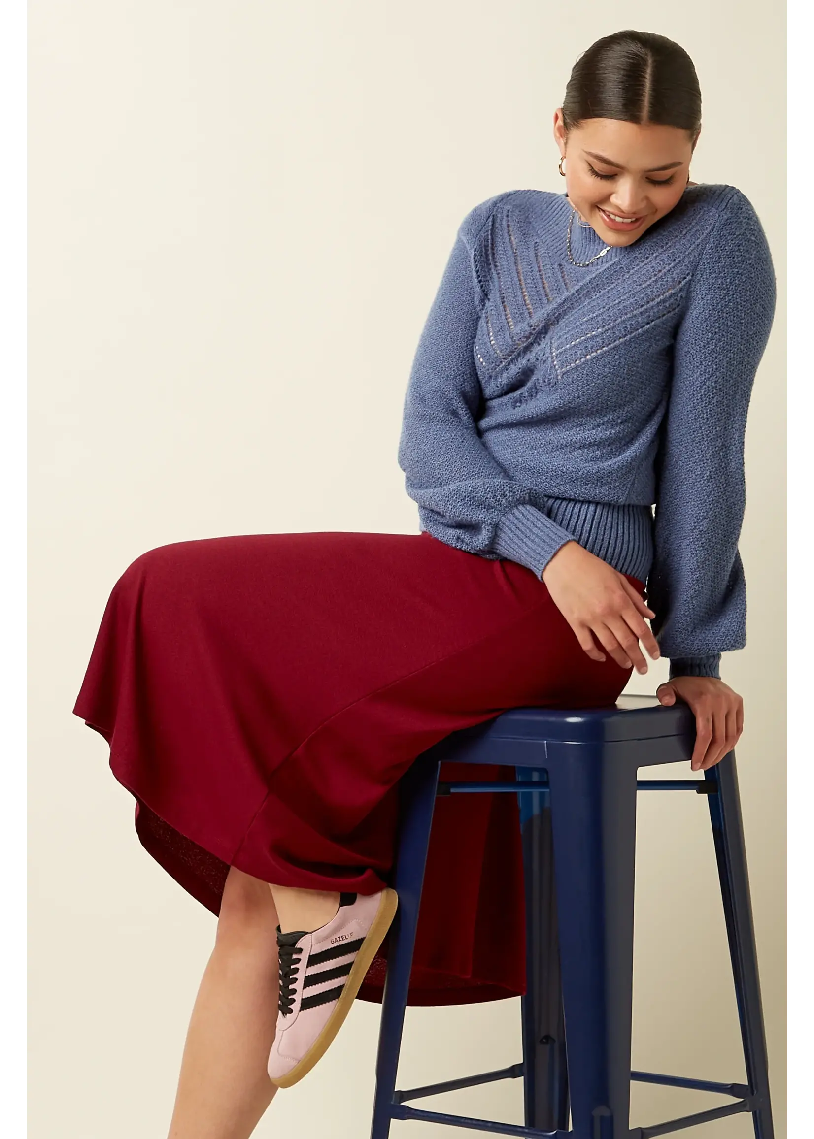 KING LOUIE KING LOUIE JUNO MIDI SKIRT MILANO CREPE 09030