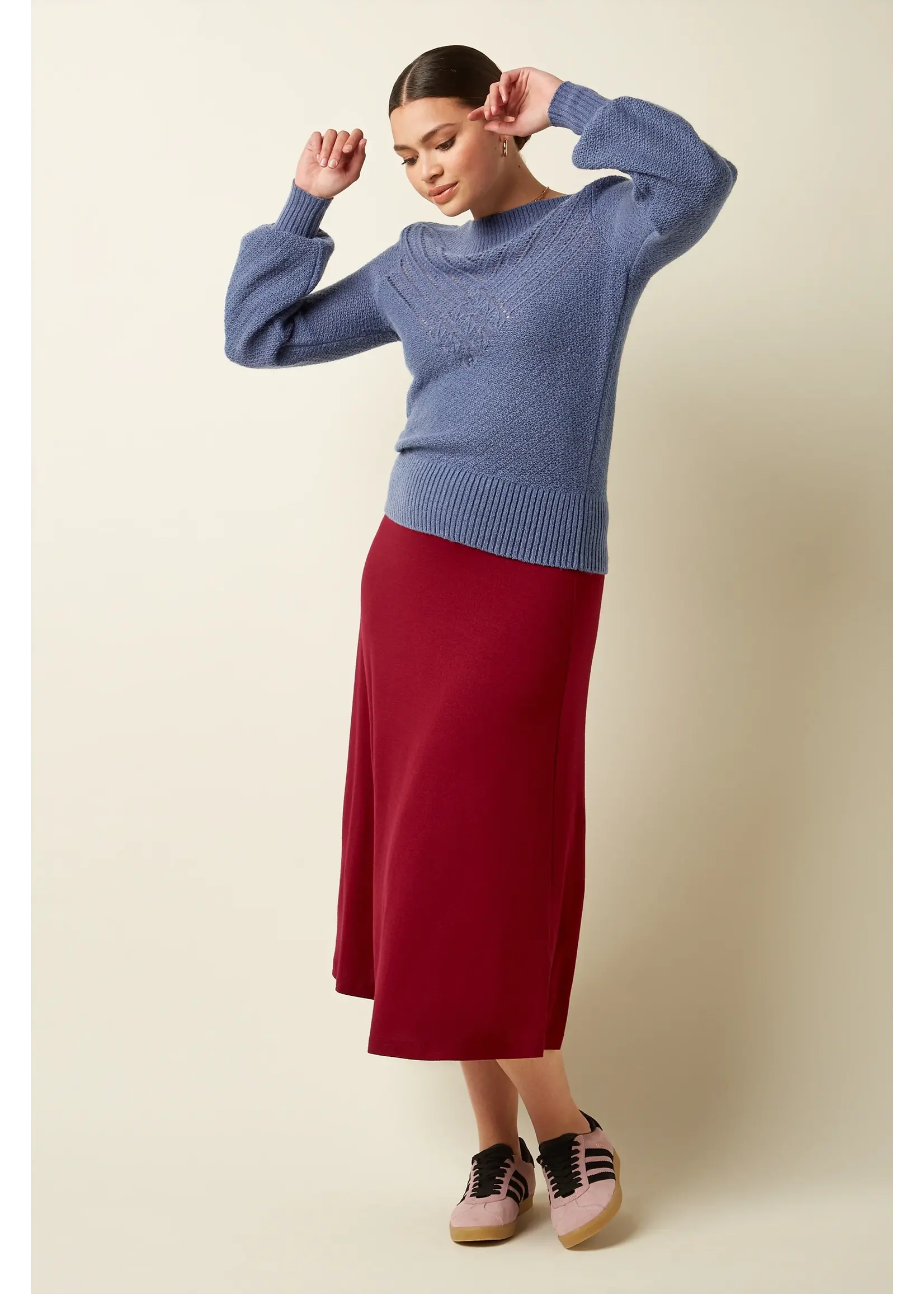 KING LOUIE KING LOUIE JUNO MIDI SKIRT MILANO CREPE 09030