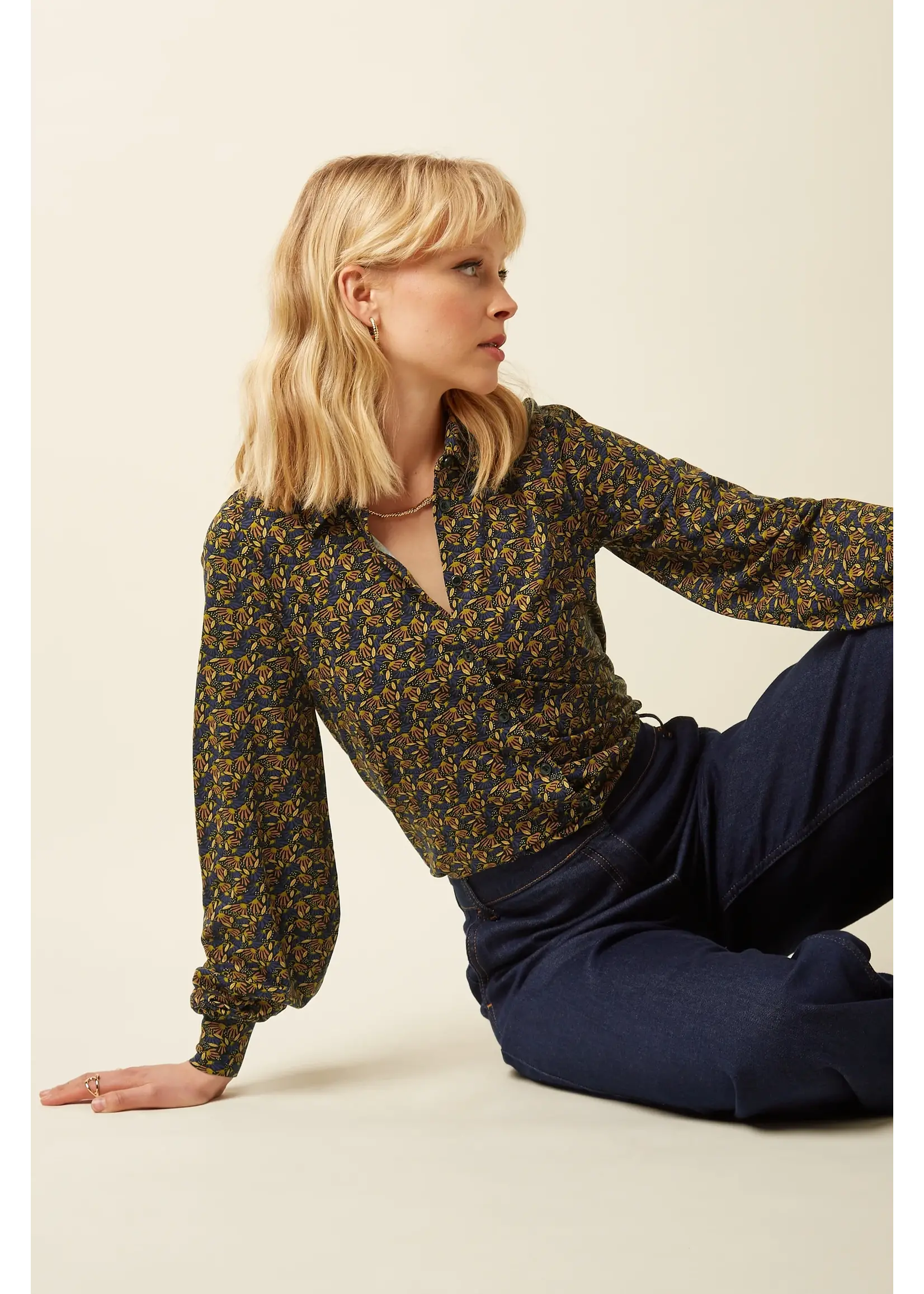 KING LOUIE KING LOUIE MAISIE BLOUSE MIRTH JERSEY 10180