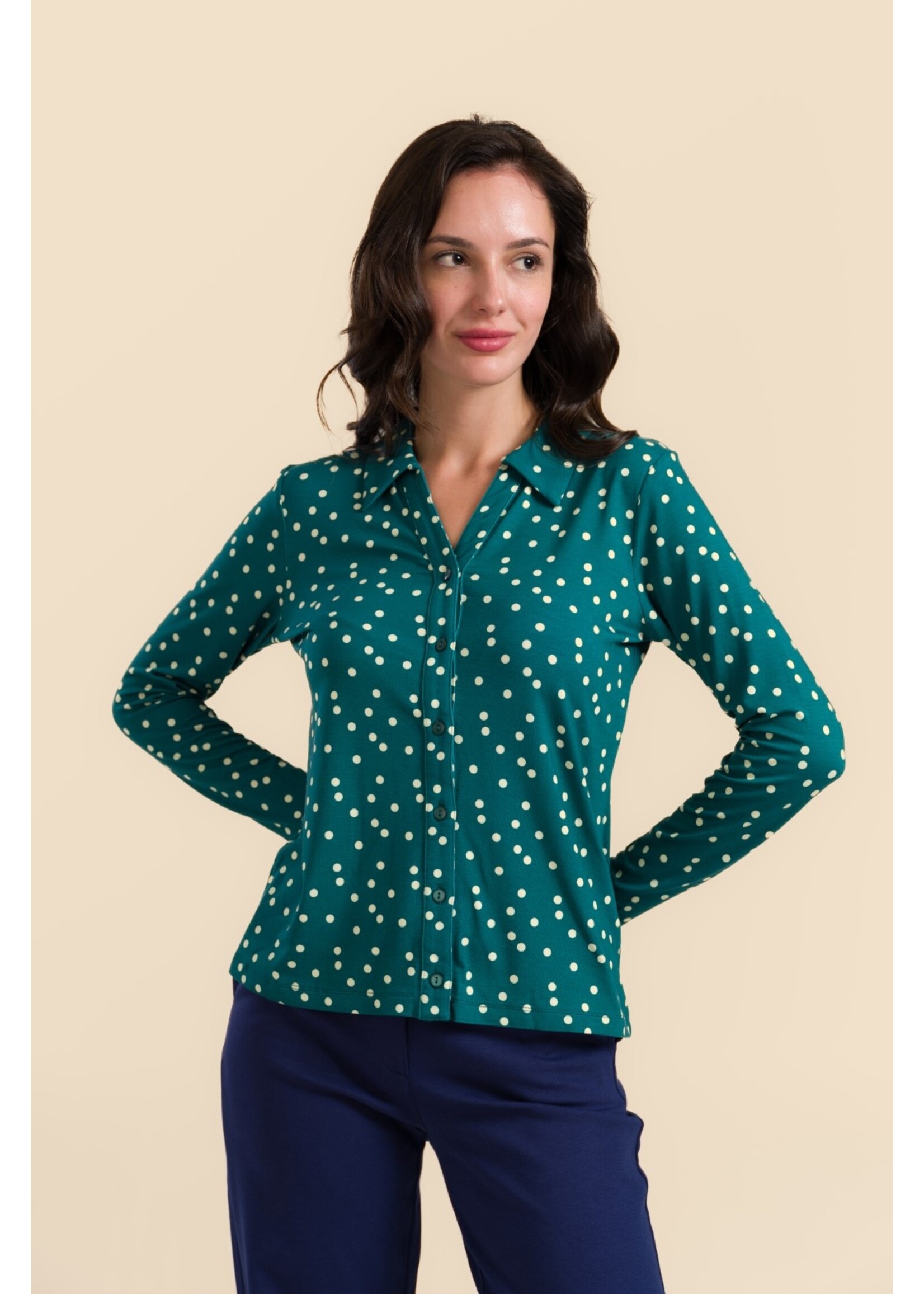 LALAMOUR LALAMOUR ANNA BLOUSE LS LAWI2523
