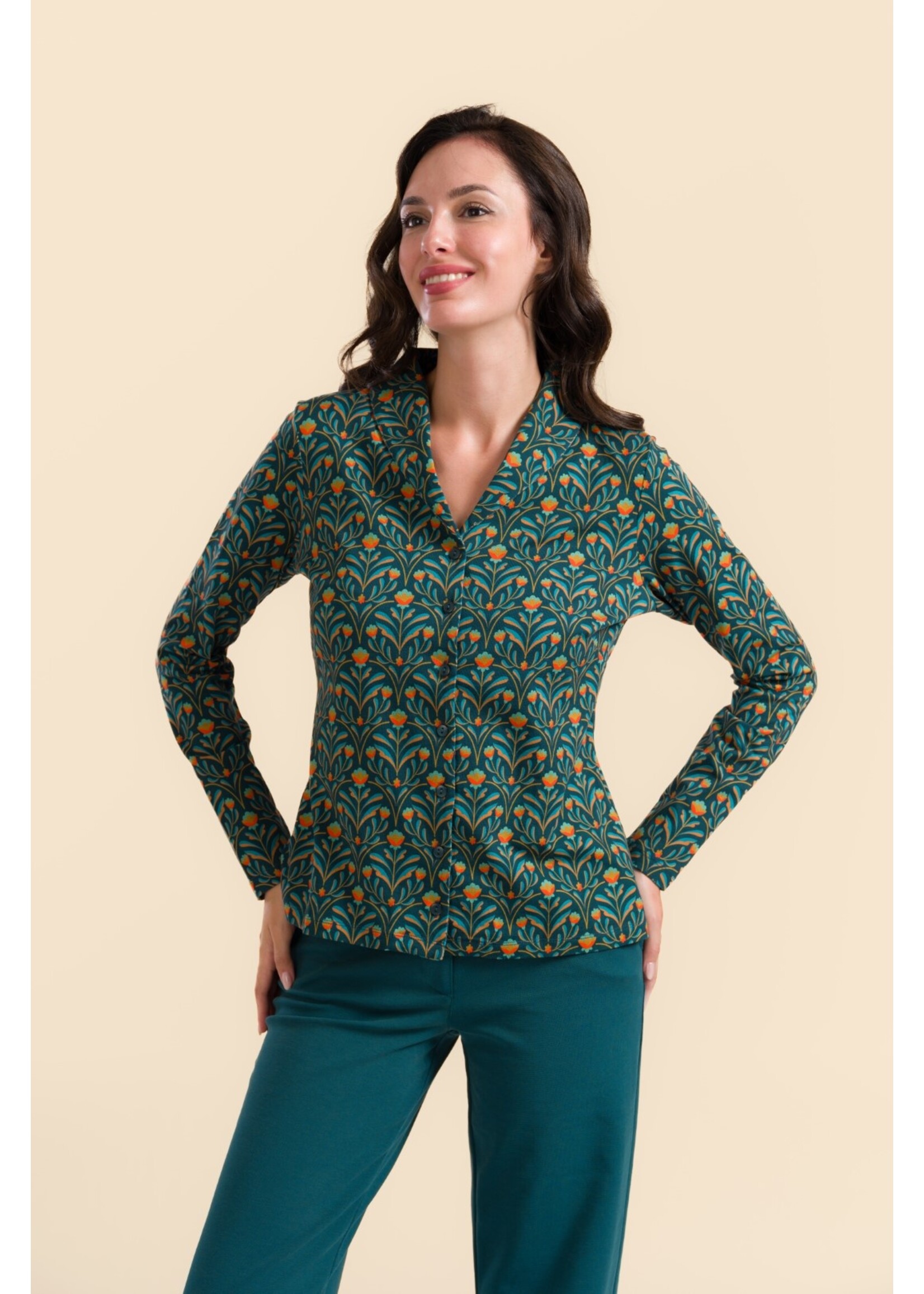 LALAMOUR LALAMOUR IRIS BLOUSE LS  LAWI25171