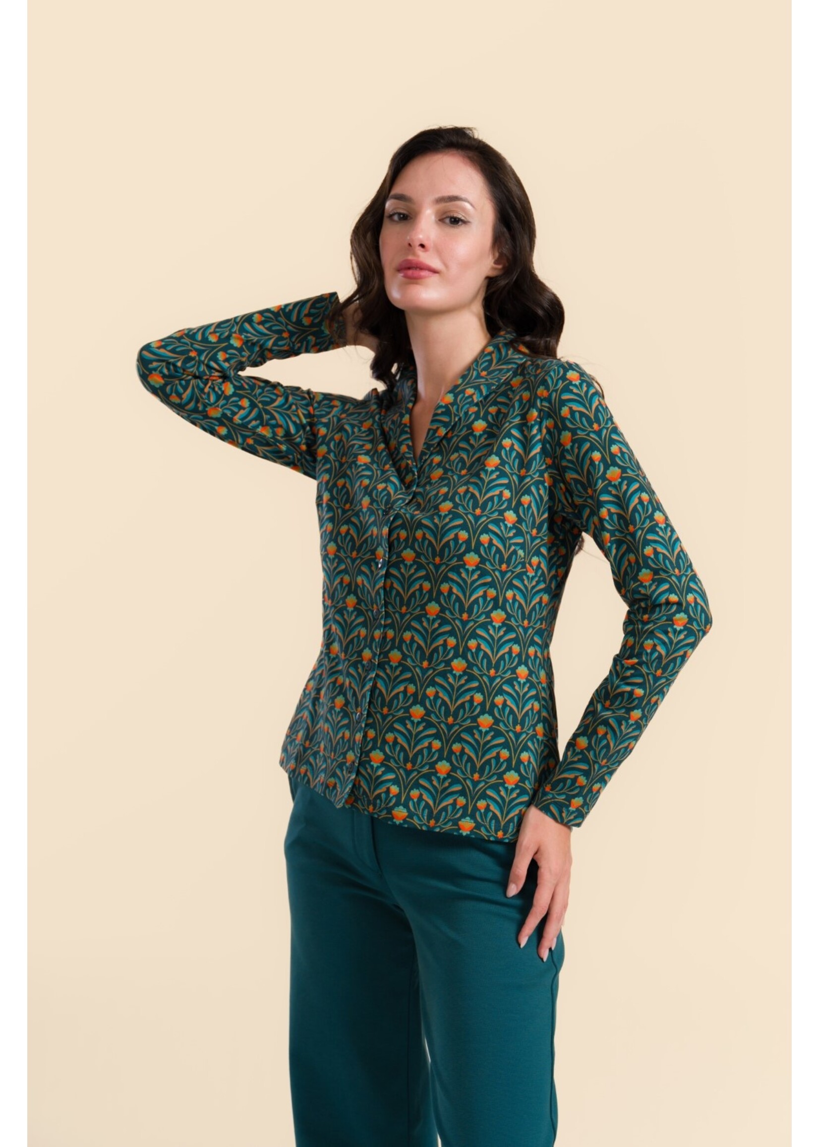 LALAMOUR LALAMOUR IRIS BLOUSE LS  LAWI25171