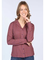 LYKKA DU NORD LYKKA BLOUSE CELESTE GEO 03252-0013