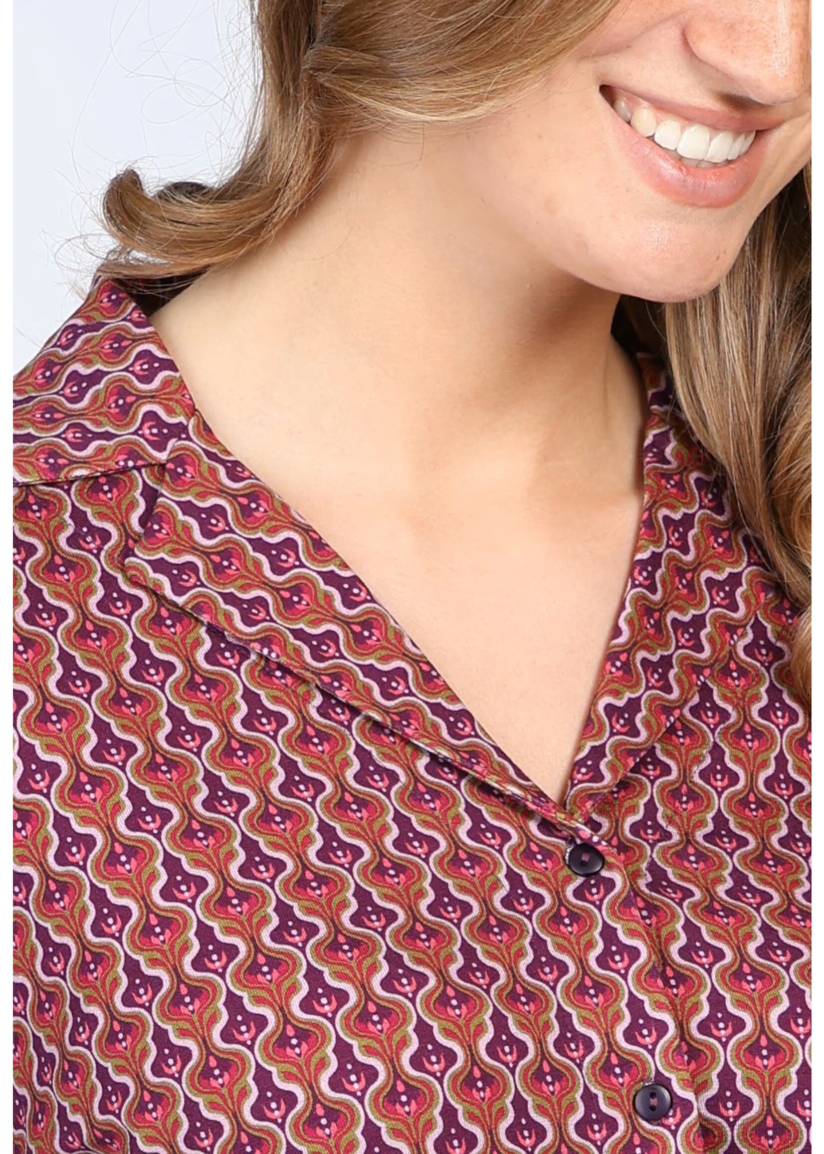 LYKKA DU NORD LYKKA BLOUSE CELESTE GEO 03252-0013