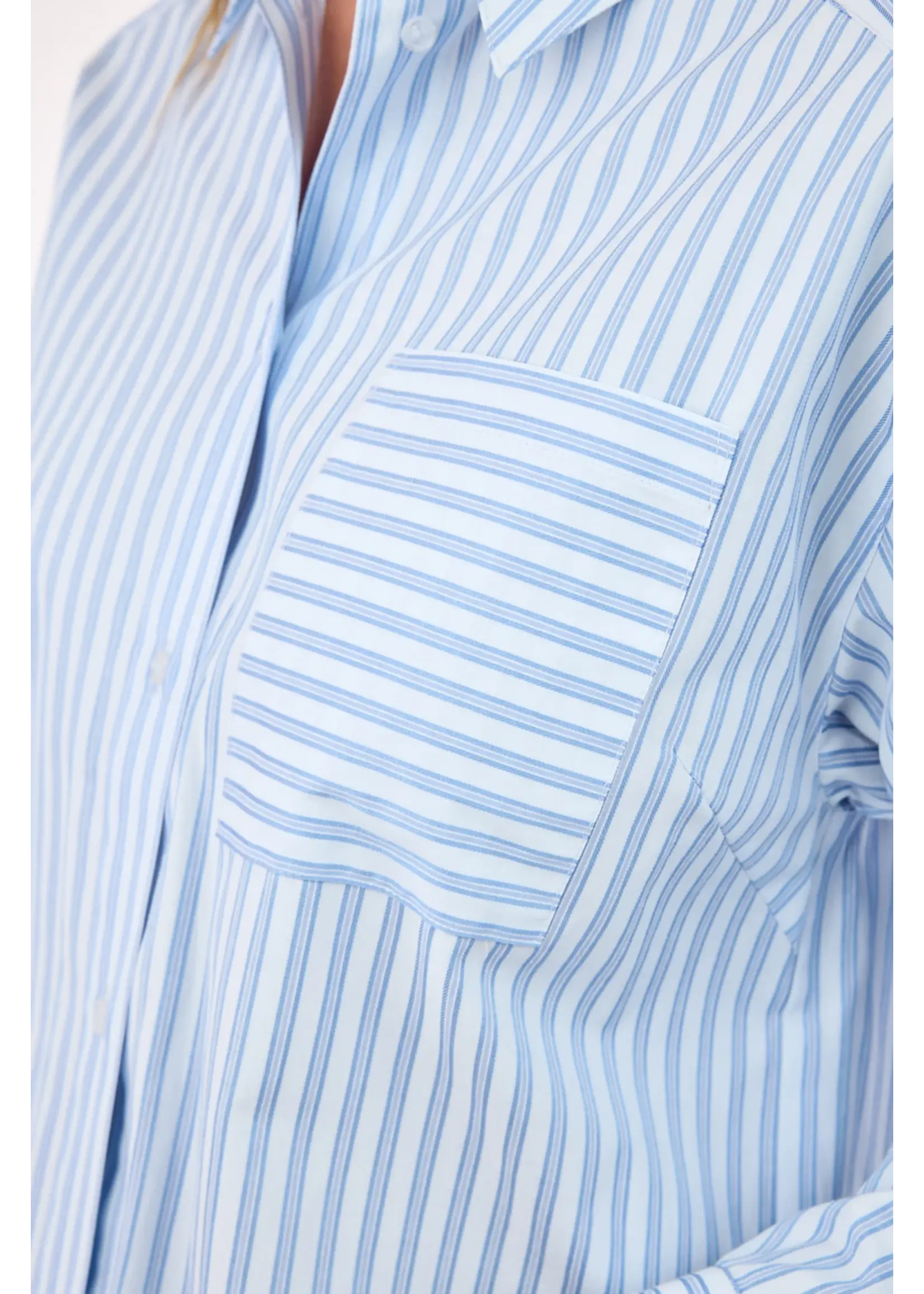 BRANDTEX BRANDTEX BLOUSE STRIPE 219817