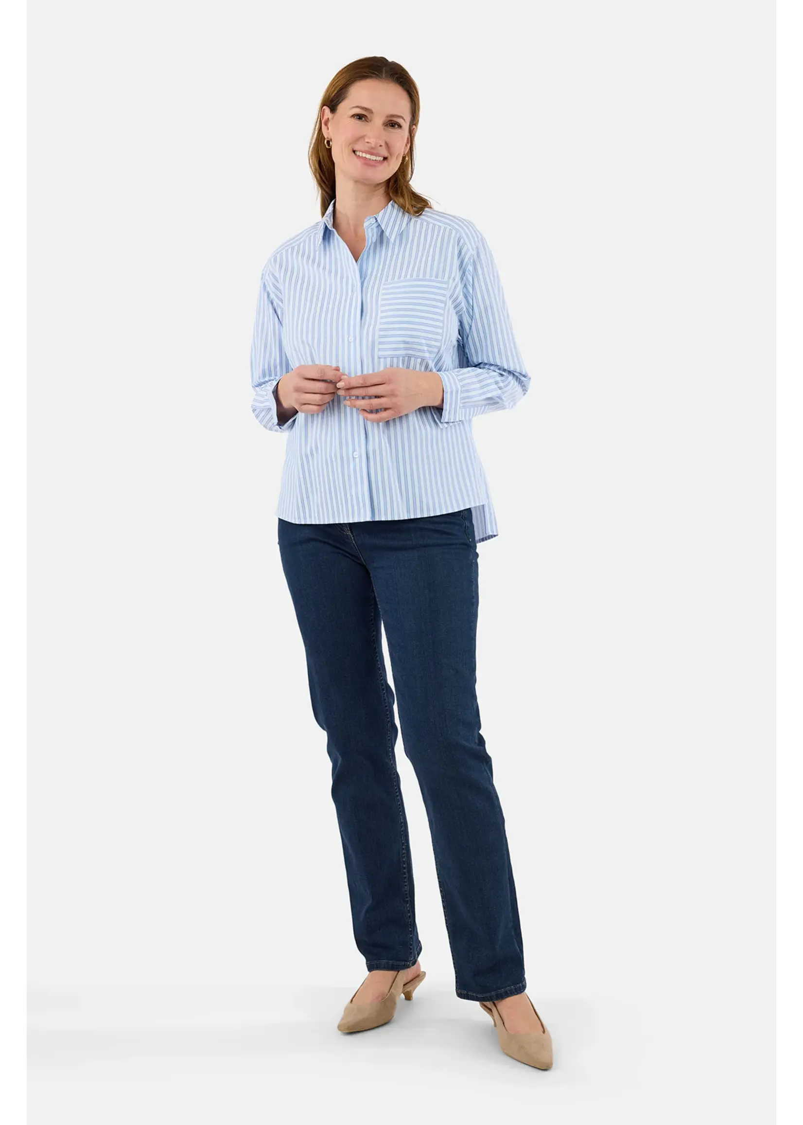 BRANDTEX BRANDTEX BLOUSE STRIPE 219817