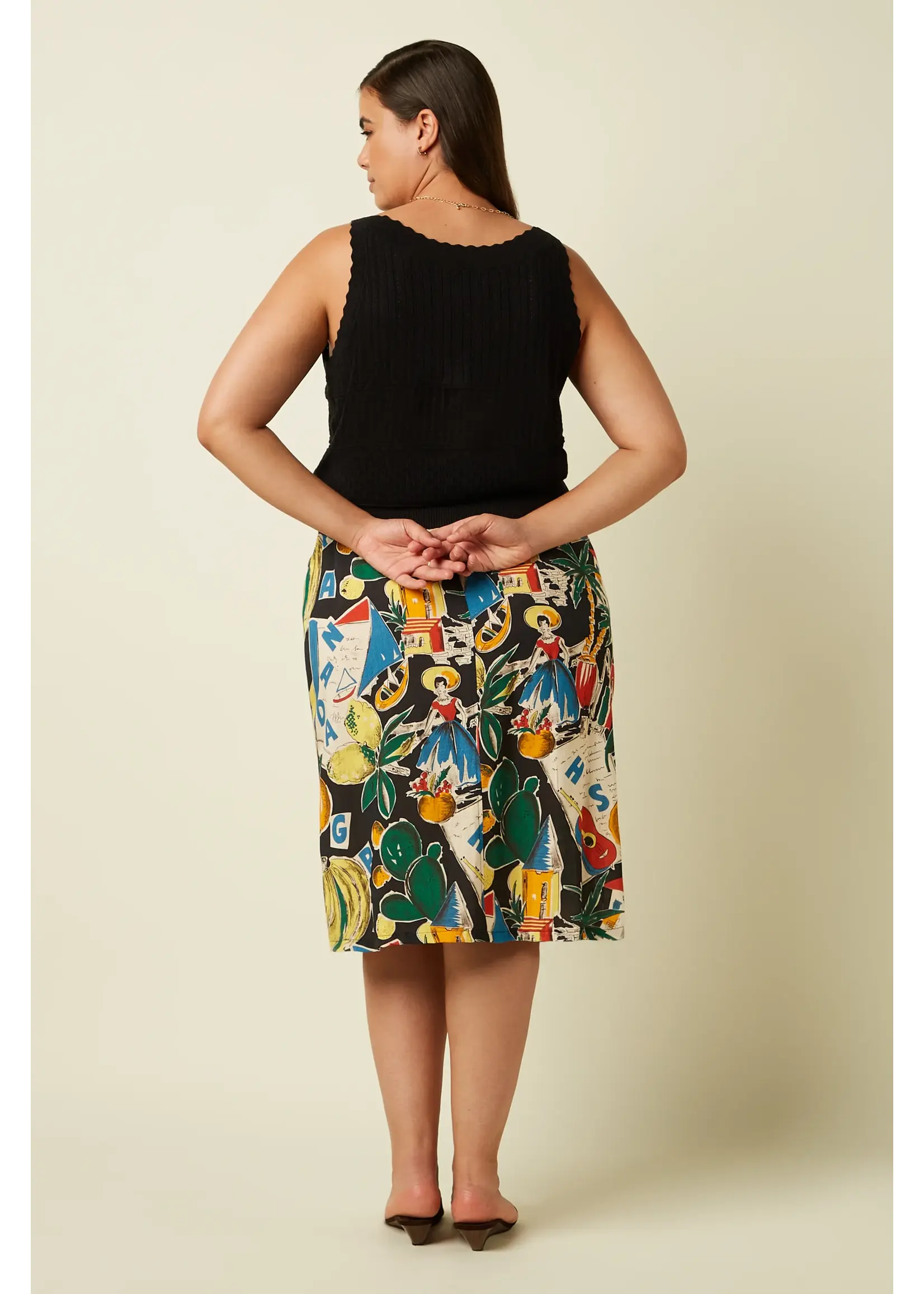 KING LOUIE KING LOUIE LOLA BUTTON SKIRT TROPEZ 10349