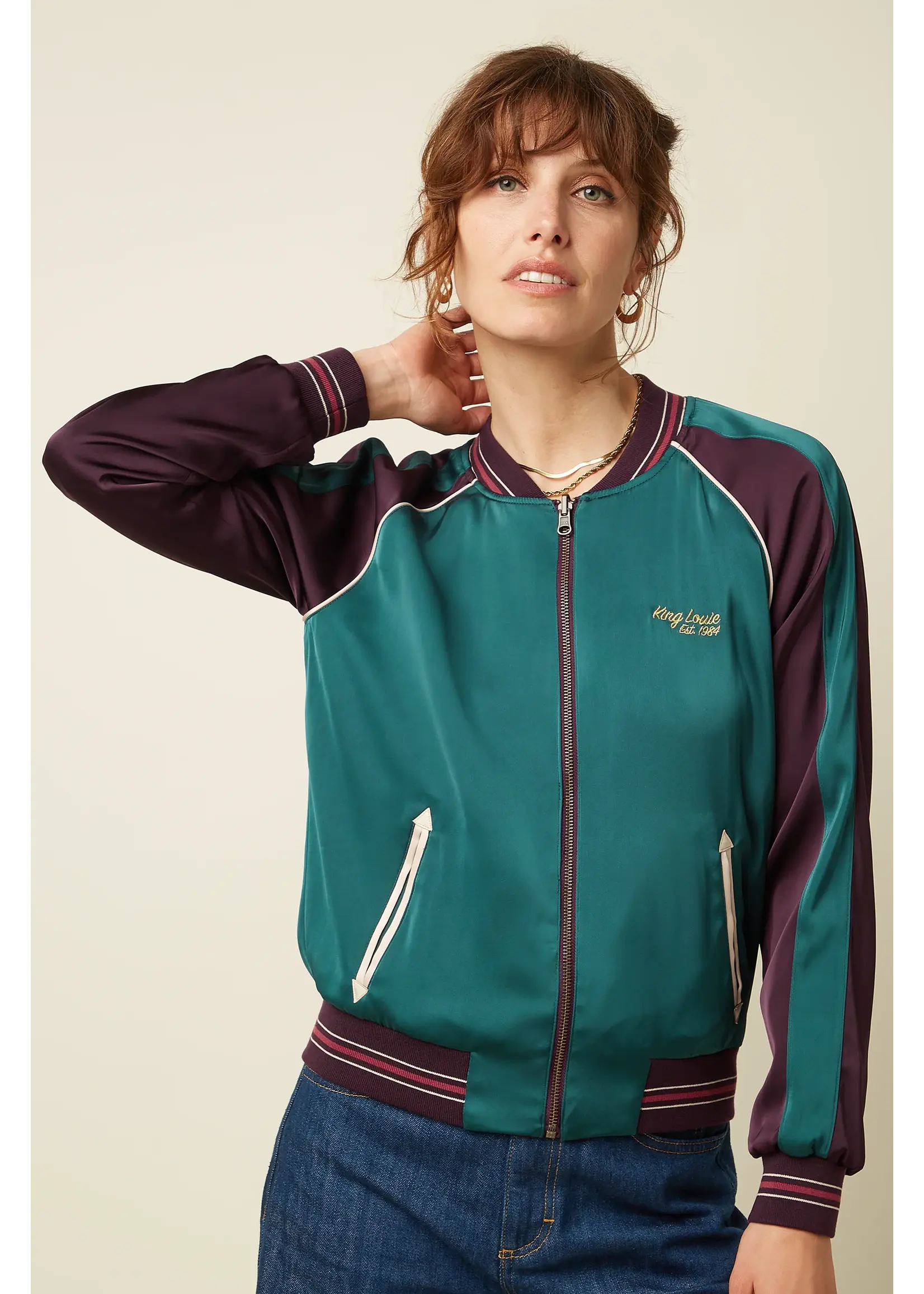 KING LOUIE KING LOUIE BOMBER JACKET DUSK SATIN 10669