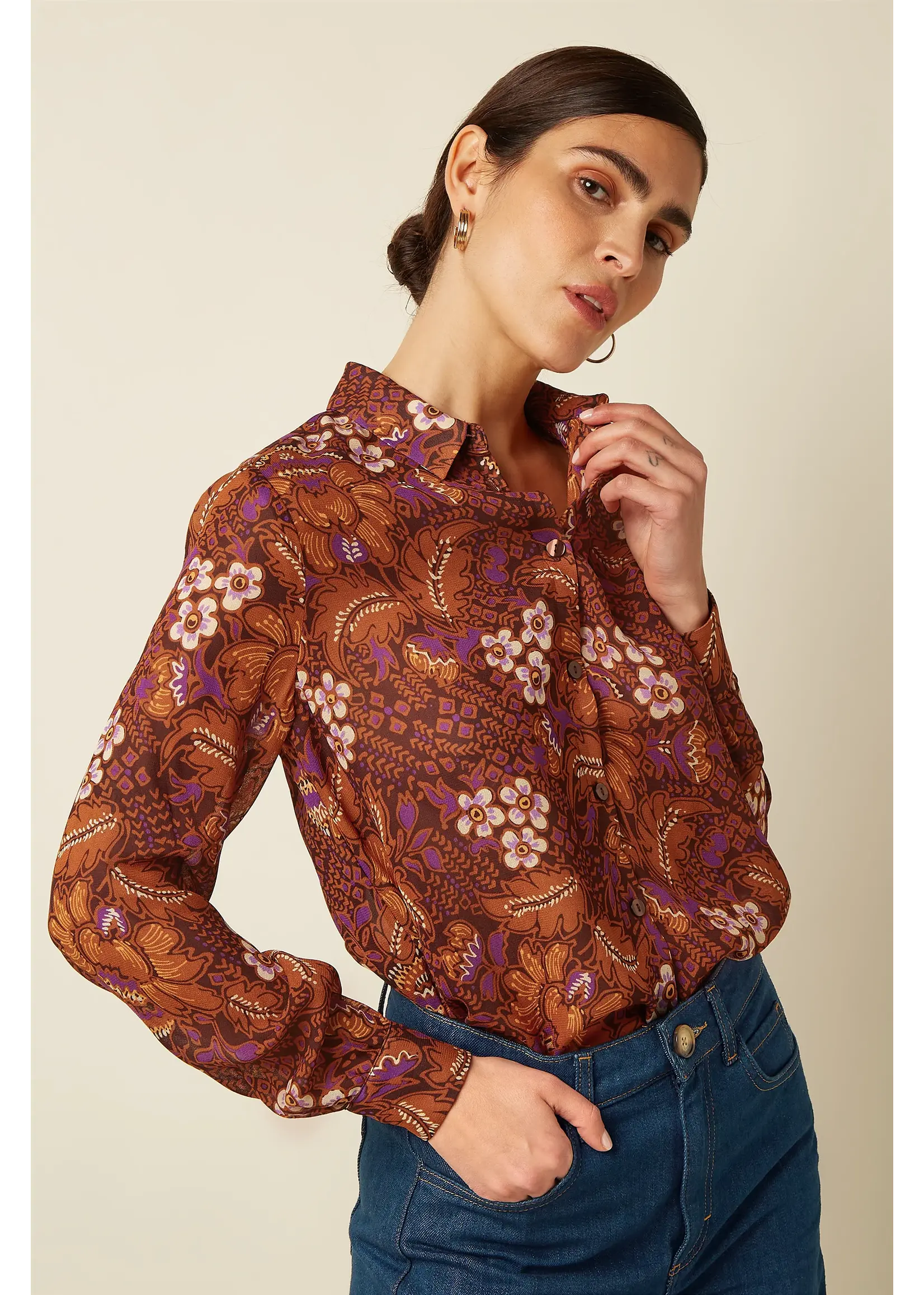 KING LOUIE KING LOUIE MAISIE BLOUSE MYRTLE 10993