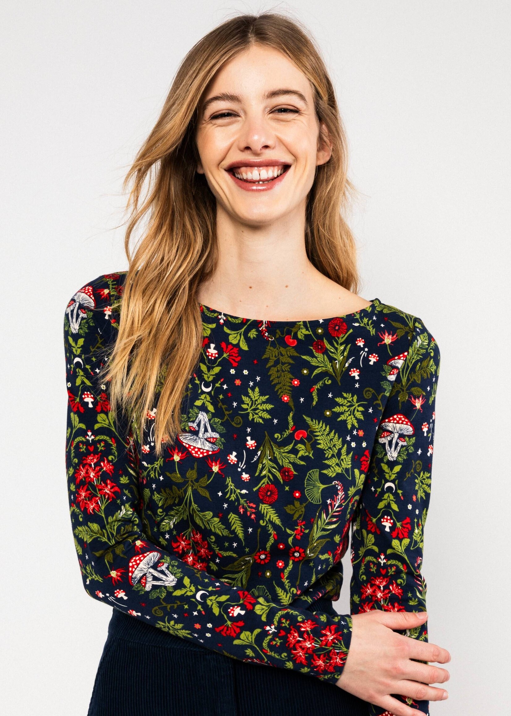 BLUTSGESCHWISTER BLUTSGESCHWISTER T-SHIRT LONGSL. OH MARINE 1263-213