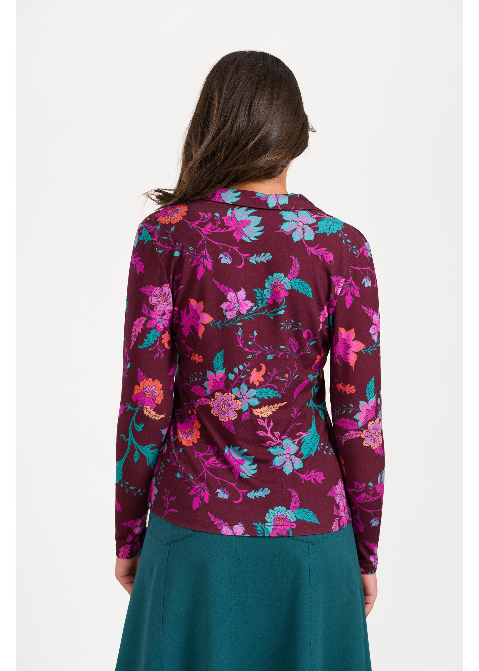 LALAMOUR LALAMOUR LENA BLOUSE LS DARK IVY AW26111