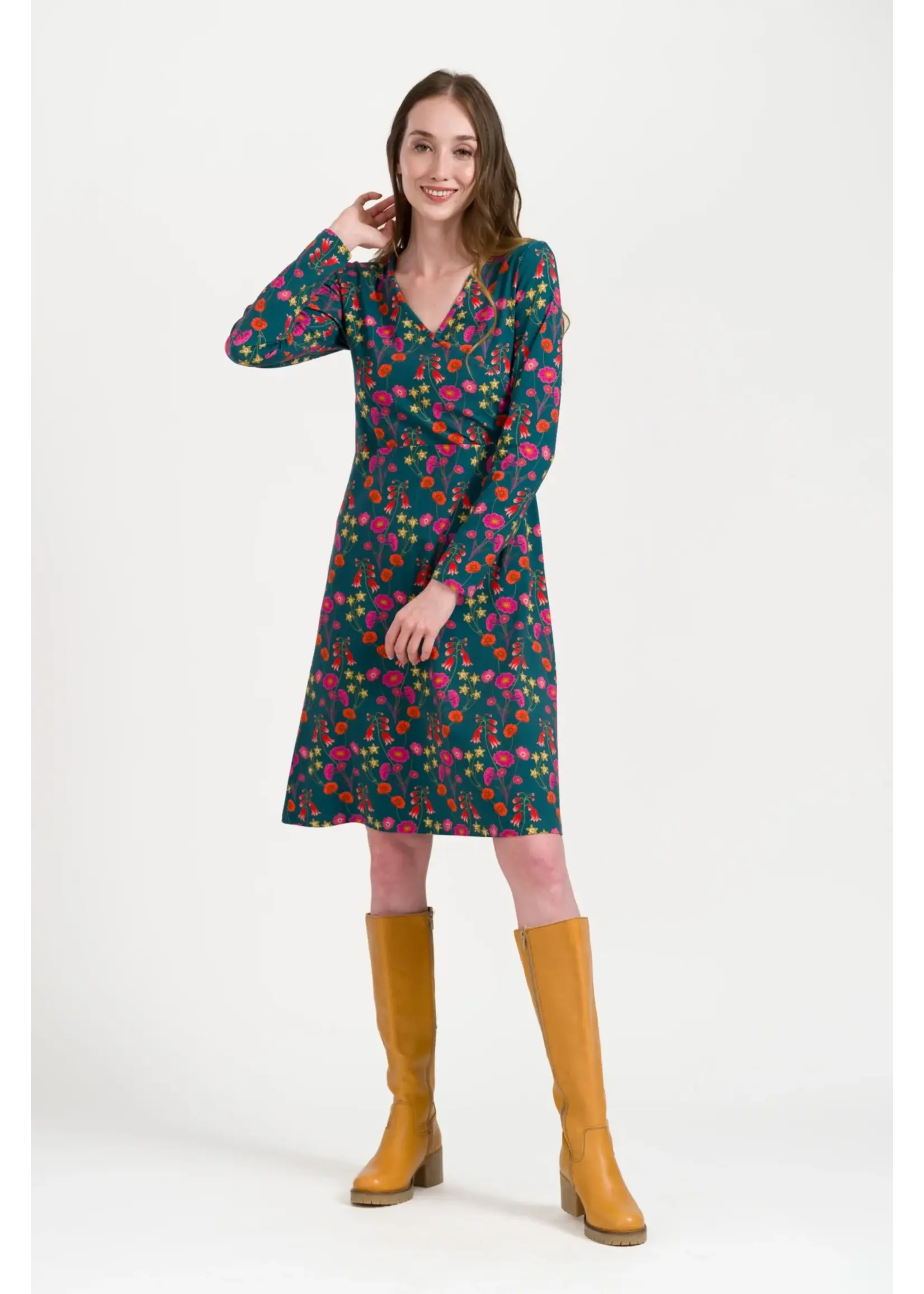 LALAMOUR LALAMOUR CHRISSY CROSS DRESS LS BOHEMIAN RAP AW26041