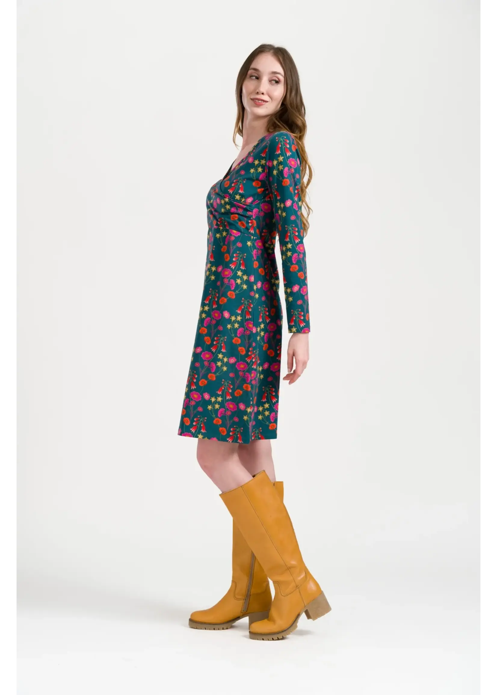 LALAMOUR LALAMOUR CHRISSY CROSS DRESS LS BOHEMIAN RAP AW26041