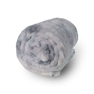 Fleece deken - zilvergrijs gemêleerd