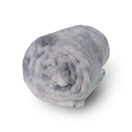 Plaid in Heaven Superzachte grote fleece deken, zilvergrijs gemêleerd
