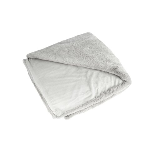 Plaid in Heaven Grote superzachte fleece deken, zilvergrijs