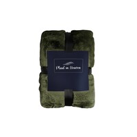 Plaid in Heaven Superzachte donkergroene fleece deken