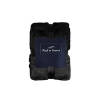Plaid in Heaven Superzachte zwarte fleece deken