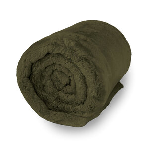 Fleece deken - donkergroen