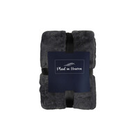 Plaid in Heaven Super zachte fleece deken, grafietgrijs