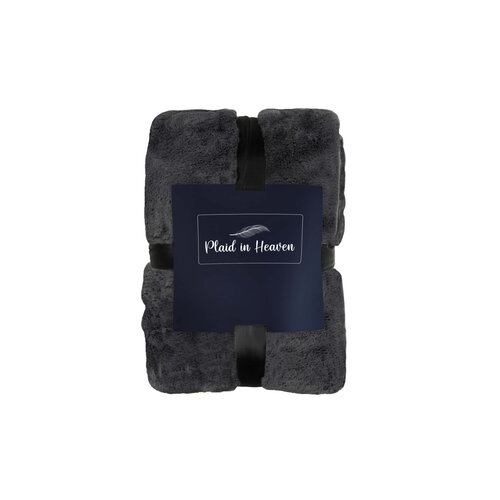 Plaid in Heaven Super zachte fleece deken, grafietgrijs