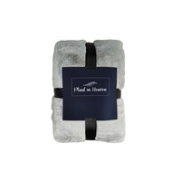 Plaid in Heaven Grote superzachte fleece deken, zilvergrijs