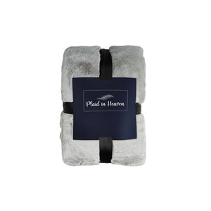 Fleece deken - groot - zilvergrijs